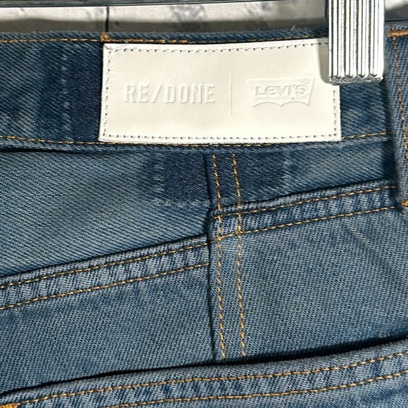 RE/DONE Levi’s Women's The 90’s Jean Relaxed High Rise Tinted Steel Blue Size 25 - Picture 9 of 16